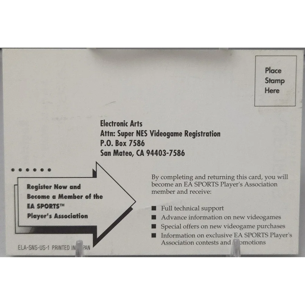 Tecmo Super Baseball SNES CIB - Tested - Unfilled Registration Card/ Rare Poster